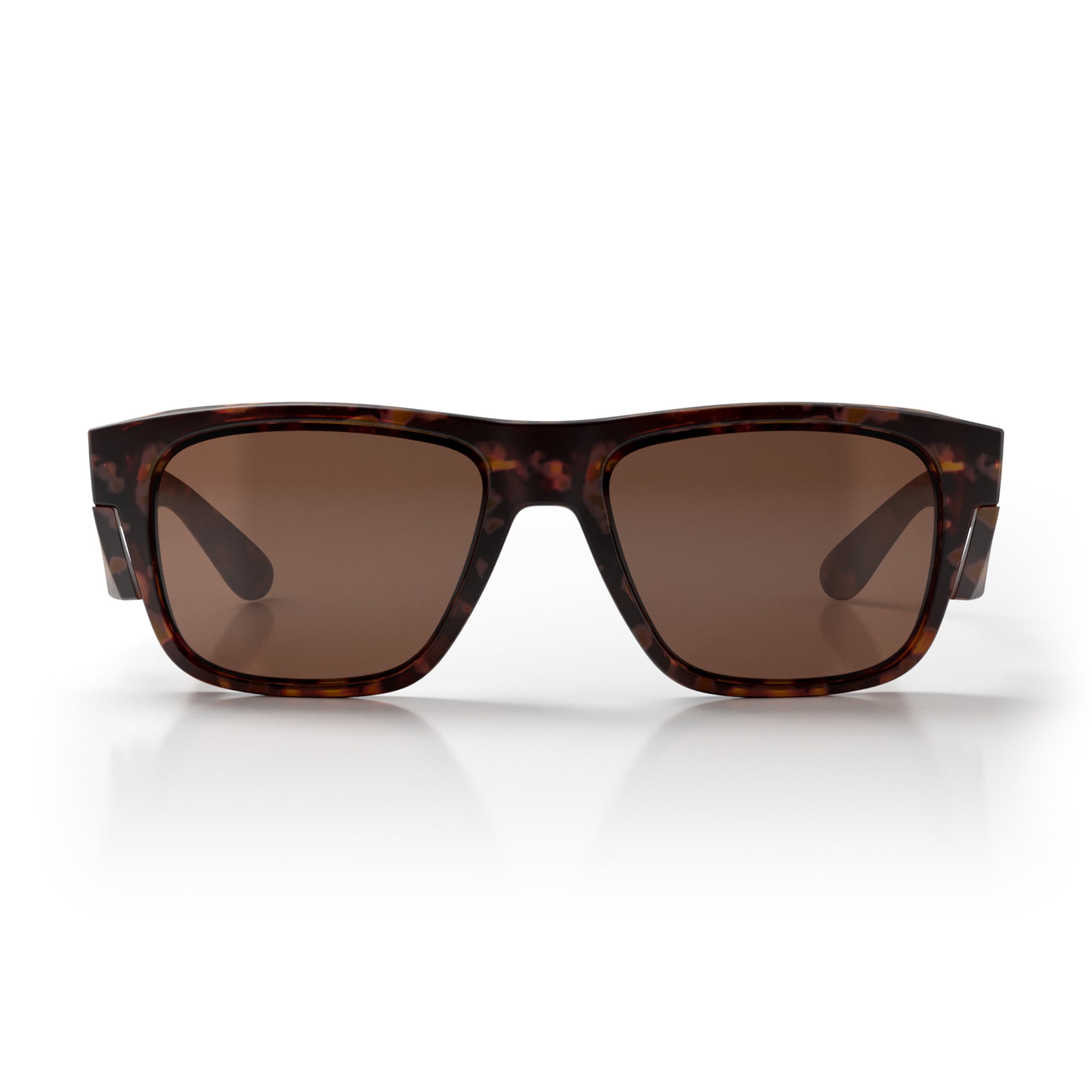 Fusions Matte Brown Tort Frame Brown Polarized Lens Safety Glasses