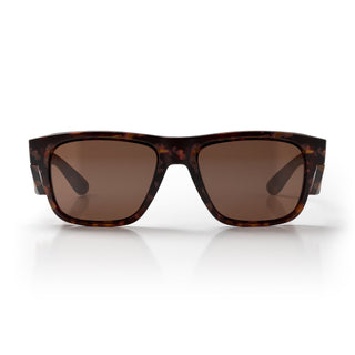 Fusions Matte Brown Tort Frame Brown Polarized Lens Safety Glasses