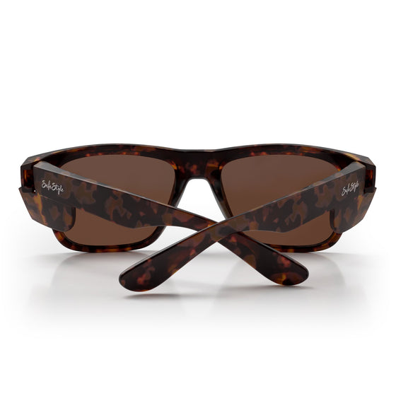 Fusions Matte Brown Tort Frame Brown Polarized Lens Safety Glasses
