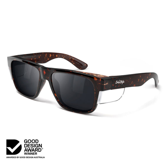 Fusions Brown Tort Frame Polarized Lens Safety Glasses