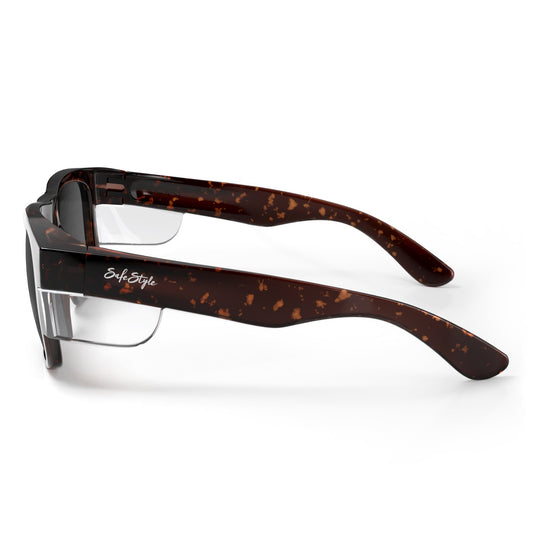 Fusions Brown Tort Frame Polarized Lens Safety Glasses