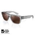 Fusions Graphite Frame Brown Polarized Lens Safety Glasses