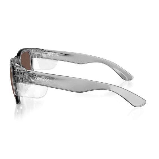 Fusions Graphite Frame Brown Polarized Lens Safety Glasses
