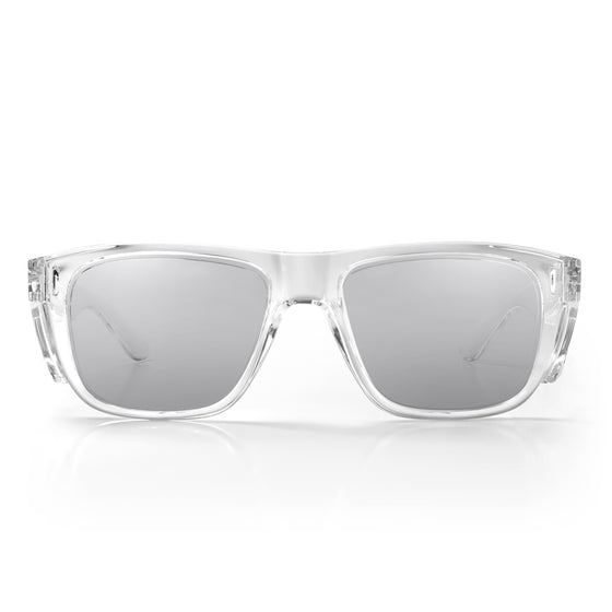 Fusions XL Clear Frame Hybrids Lens Safety Glasses