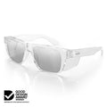 Fusions XL Clear Frame Hybrids Lens Safety Glasses