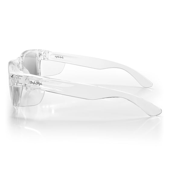Fusions XL Clear Frame Hybrids Lens Safety Glasses