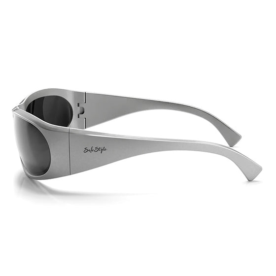 Sonics Silver Frame Polarized Lens Safety Glasses