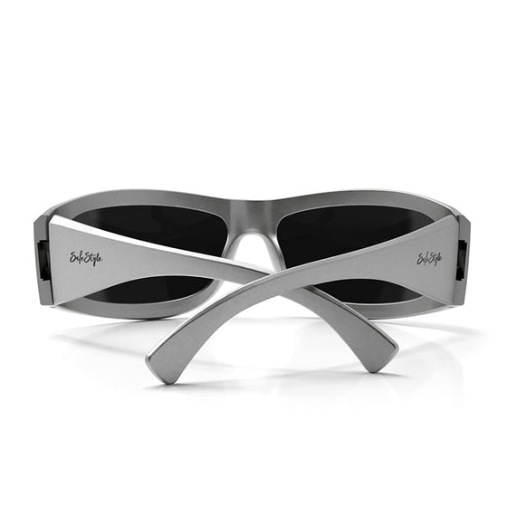 Sonics Silver Frame Polarized Lens Safety Glasses