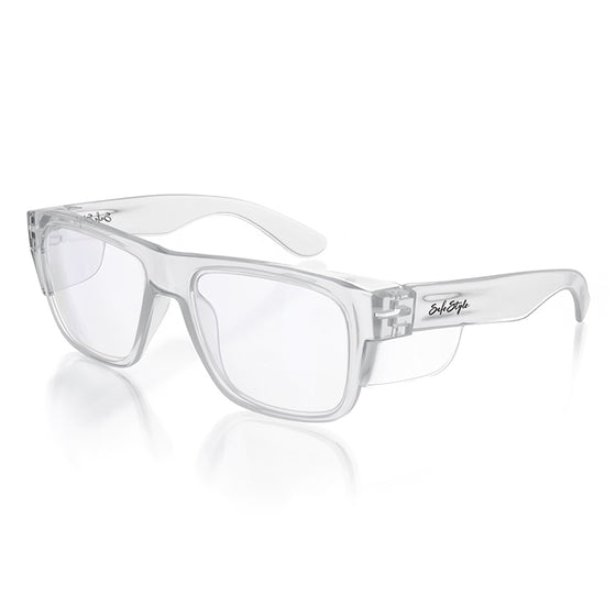 Fusions Clear Frame Clear Lens Safety Glasses