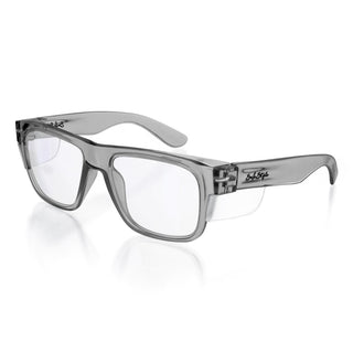 Fusions Graphite Frame Clear Lens Safety Glasses