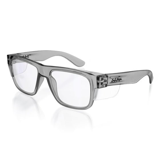 Fusions Graphite Frame Clear Lens Safety Glasses